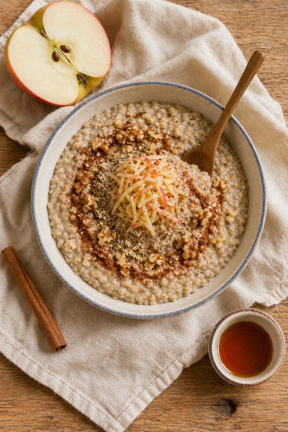 Apple-Cinnamon Steel-Cut Oats — Pinterest image