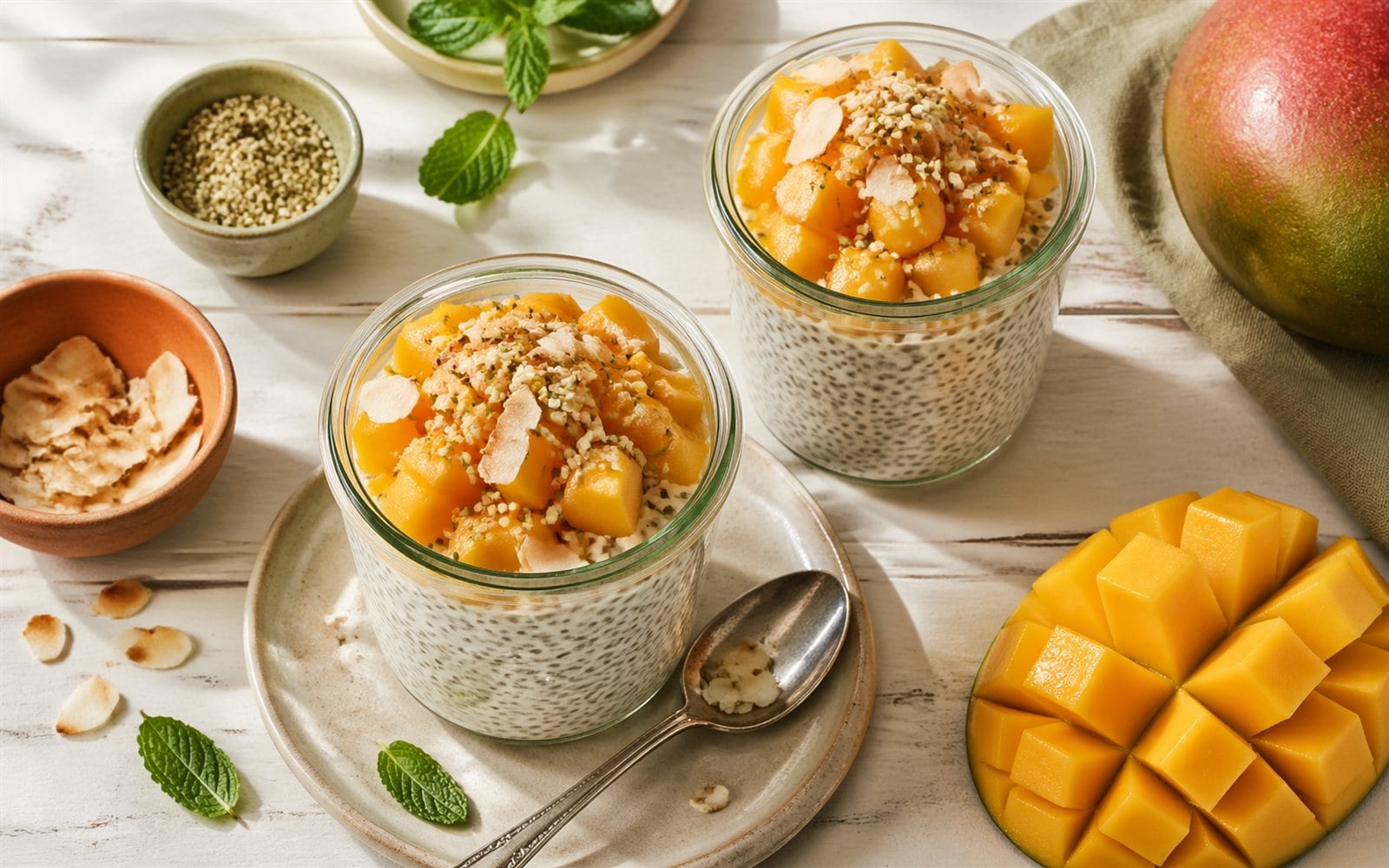 Chia-Flax Pudding with Mango — GutPlate recipe photo