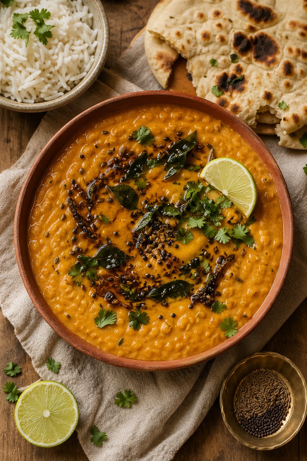 Coconut Red Lentil Dal — Pinterest image