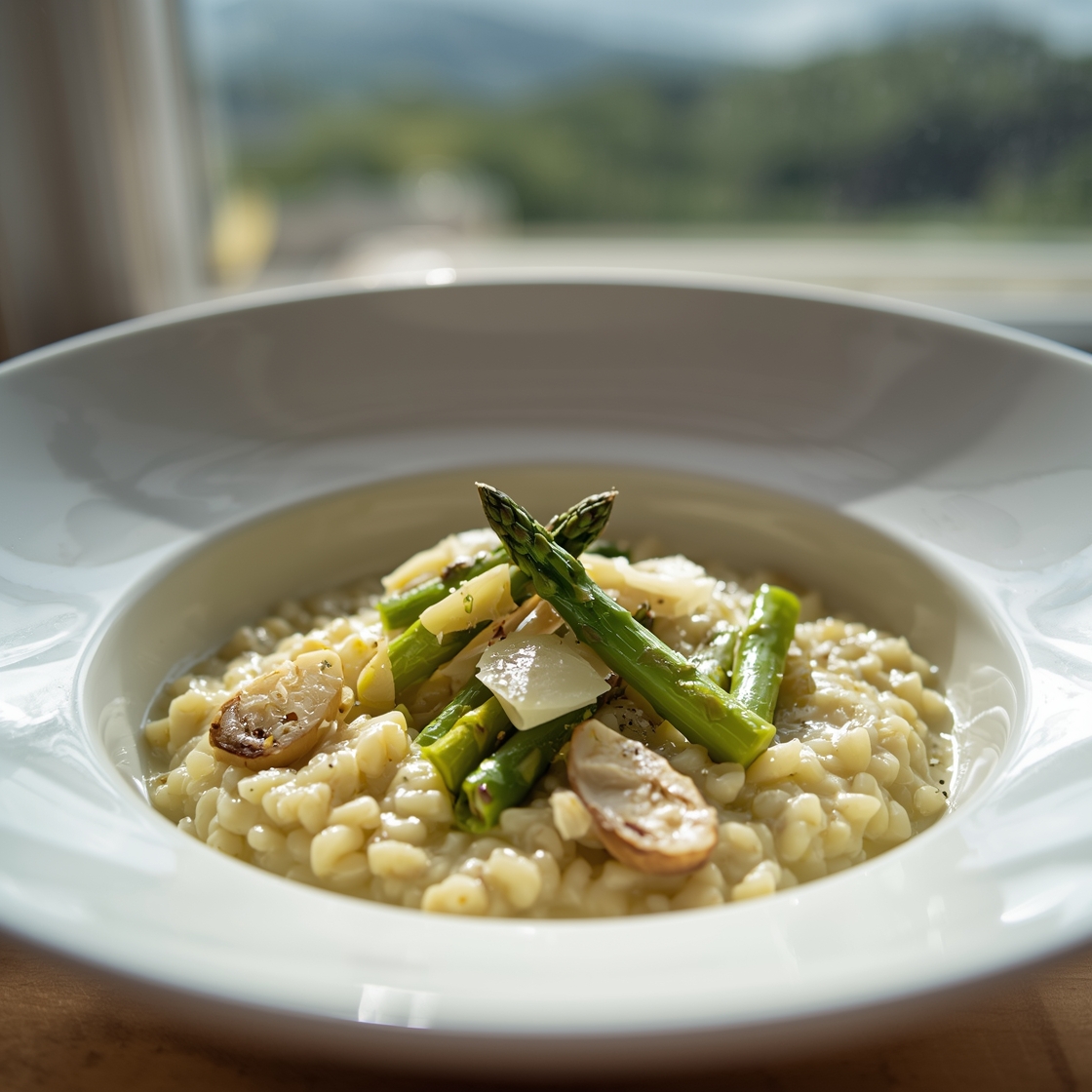 Roasted Garlic & Asparagus Risotto