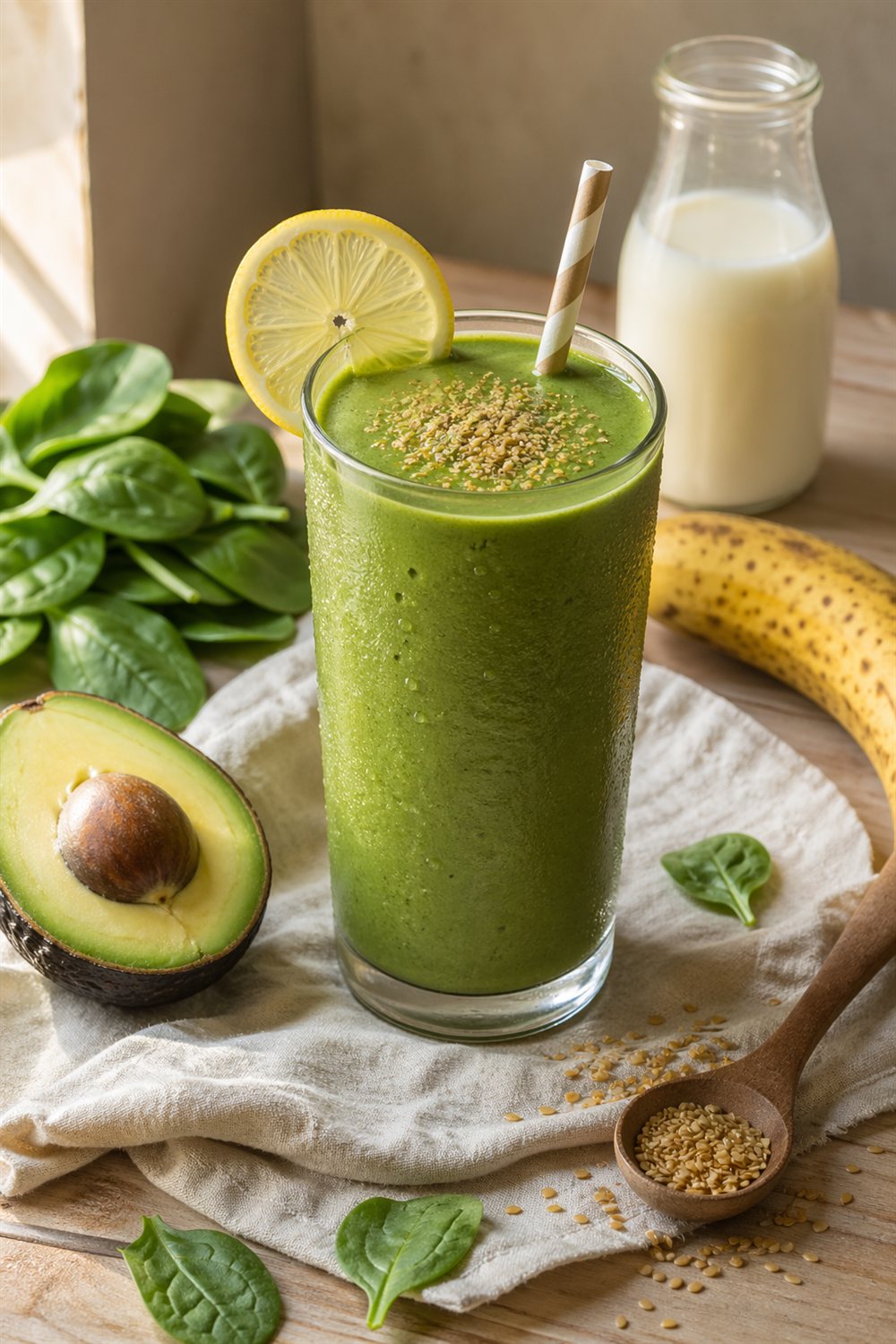Green Goddess Gut Smoothie — Pinterest image