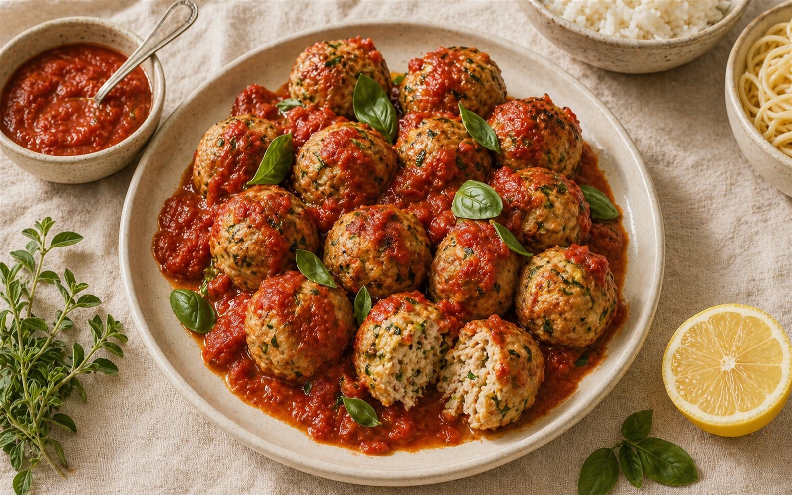 Low-FODMAP Turkey & Zucchini Meatballs — GutPlate recipe photo