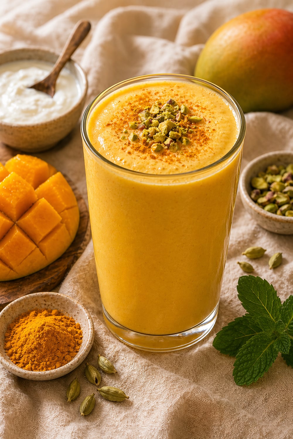 Mango-Turmeric Lassi — Pinterest image