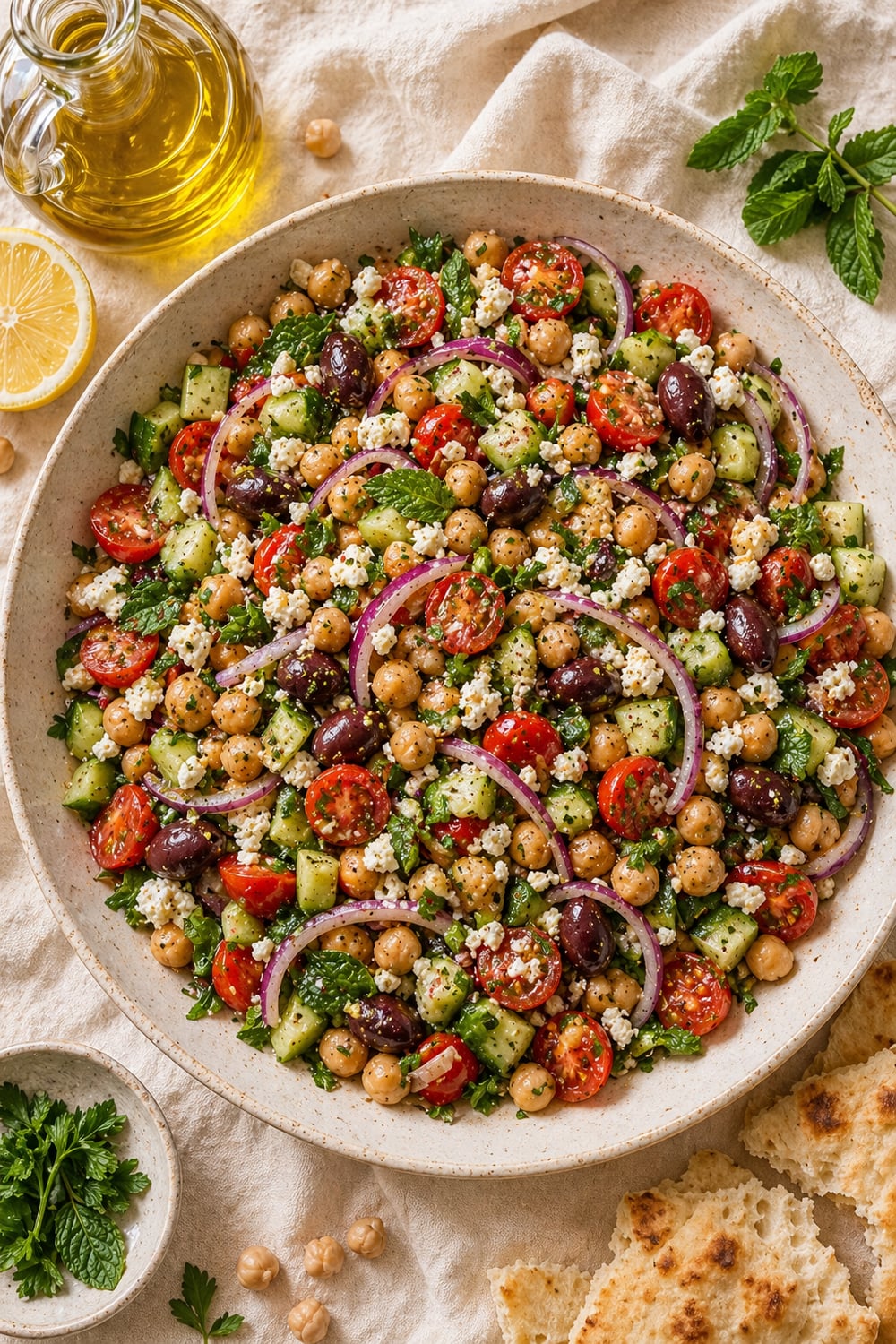 Mediterranean Chickpea Salad — Pinterest image