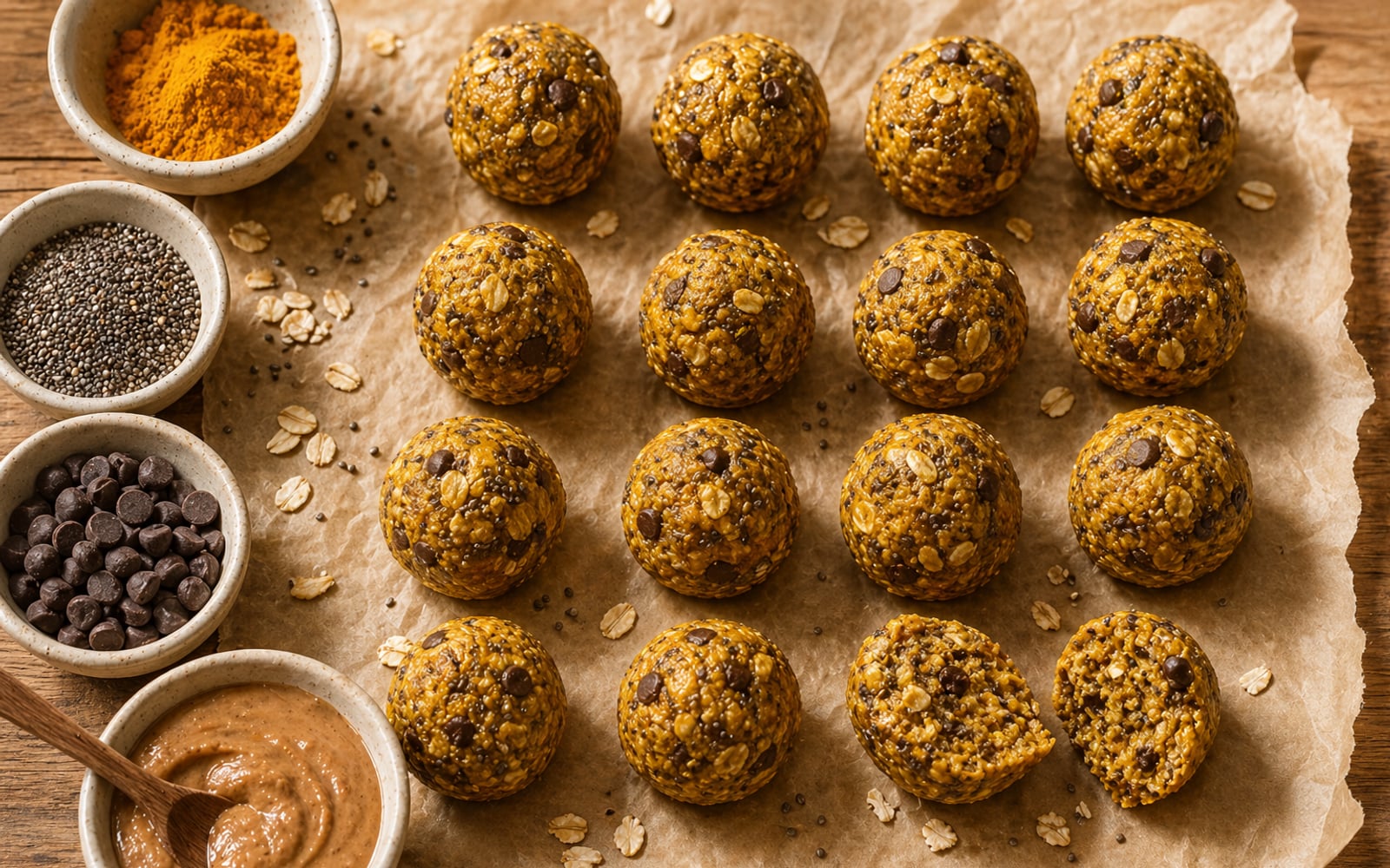 Turmeric-Ginger Energy Bites — GutPlate recipe photo