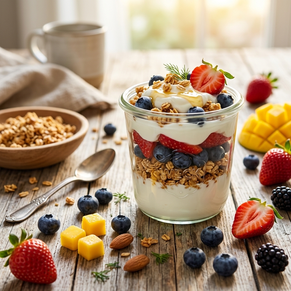 Probiotic Yogurt Parfait with Granola